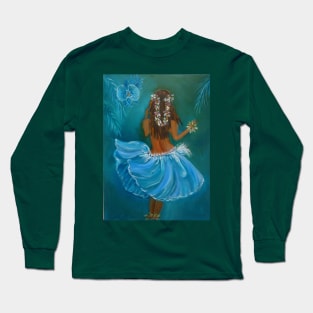 Aloha Hula Girl Long Sleeve T-Shirt